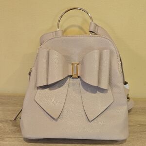 Chic Beige Bow Women's Backpack